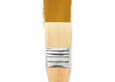 Кисть из щетины "Сонет", флейц, короткая лакированная ручка, №35 (35 мм)