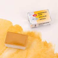 Пигментный состав: 
 P.Y.42 P.Y.35 P.O.20 P.W.4 
Светостойкость: ***  - светостойкие краски Укрывистость: ■  - не прозрачные краски  Устойчивость к смыванию: ∆  - легкосмываемые с бумаги 
Грануляция: G  - гранулирующие краски    Профессиональные художественных акварельные краски «Белые ночи» пре…