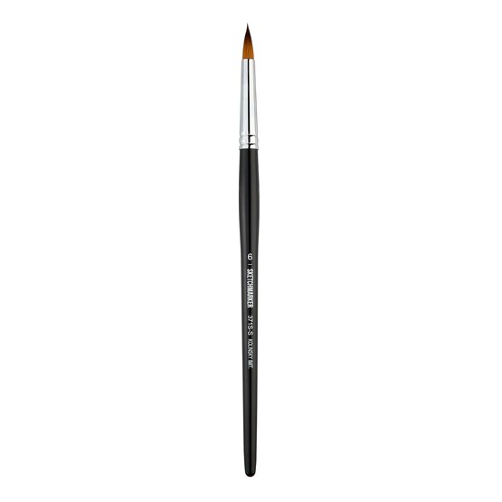 Кисть для акрила Sketchmarker 371S имитация колонка круглая укороченная ручка короткая №6