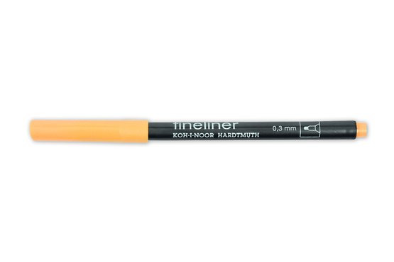 Линер Koh-I-Noor Fineliner 7021 (12), 0,3 мм, 12 шт/уп, оранжевый светлый