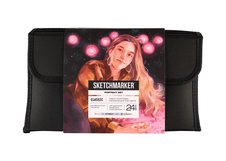 Набор маркеров для скетчинга Sketchmarker Classic Portrait Set 24 цв. в текстильном органайзере