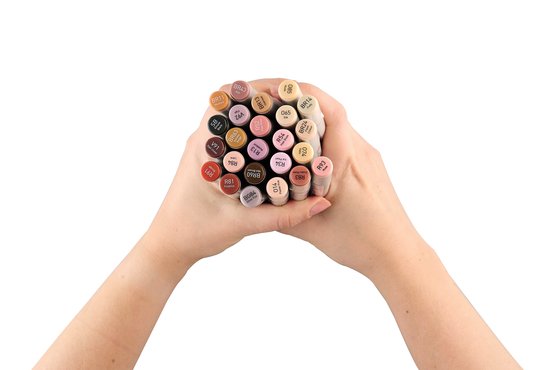 Набор маркеров для скетчинга Sketchmarker Classic Portrait Set 24 цв. в текстильном органайзере