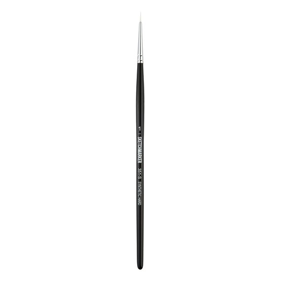 Кисть для акрила Sketchmarker 351 жесткая синтетика круглая ручка короткая №1
