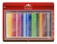 Набор профессиональных цветных карандашей POLYCOLOR состоит из палитры 36 цветов в практичном металлическом пенале и блистере.
Корпус карандашей изготовлен из калифорнийского кедра - древесины высочайшего качества, а стержни обладают высокой светостойкостью, яркие насыщенные цвета хорошо смешиваютс…