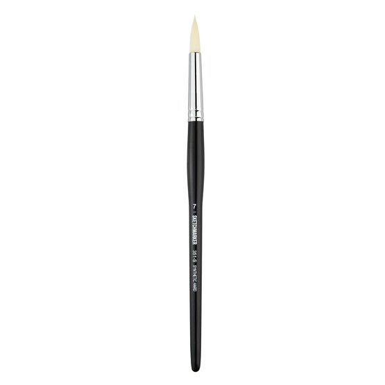 Кисть для акрила Sketchmarker 351 жесткая синтетика круглая ручка короткая №7
