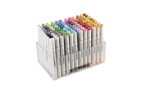 Набор маркеров для скетчинга Sketchmarker Classic Big Studio Set 96 цв. в пластик. органайзере