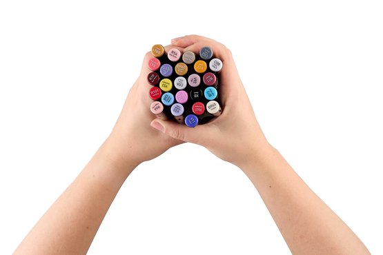 Набор маркеров для скетчинга Sketchmarker Brush Pro Fashion Set 24 цв. в текстильном органайзере