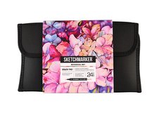 Набор маркеров для скетчинга Sketchmarker Brush Pro Botanical Set 24 цв. в текстильном органайзере