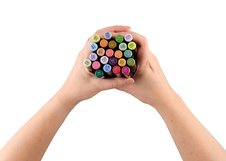 Набор маркеров для скетчинга Sketchmarker Brush Pro Botanical Set 24 цв. в текстильном органайзере