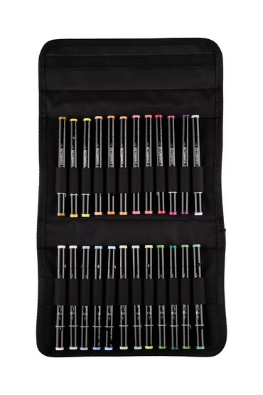 Набор маркеров для скетчинга Sketchmarker Brush Pro Botanical Set 24 цв. в текстильном органайзере