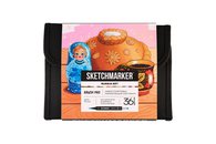 Набор маркеров для скетчинга Sketchmarker Brush Pro Russia Set 36 цв. в текстильном органайзере