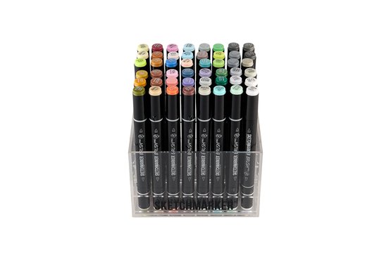 Набор маркеров для скетчинга Sketchmarker Brush Pro Studio Set 48 цв. в пластик. органайзере