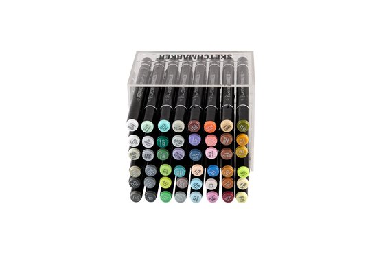 Набор маркеров для скетчинга Sketchmarker Brush Pro Studio Set 48 цв. в пластик. органайзере