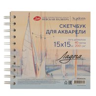 Скетчбук "Ладога" с видами Санкт-Петербурга предназначен для работы не только акварельными красками, но и красками на водной основе (гуашь, акрил, темпера), акварельными карандашами и маркерами, в смешанных техниках. 100% целлюлоза средней зернистости и плотность 200 г/м2 позволяют работать в много…