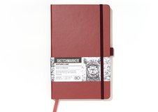 Блокнот для зарисовок Sketchmarker 140г/кв.м 13*21см 80л твердая обложка Красный винтаж