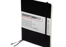 Блокнот Leuchtturm1917 Classic A5 (14.5x21см.) 80г/м2 - 123 стр. в линейку, мягкая обложка, цвет: черный