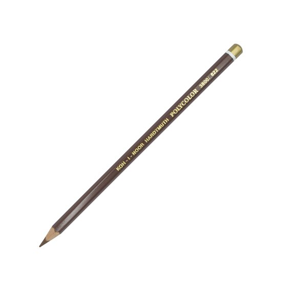 Карандаш художественный цветной Polycolor "KOH-I-NOOR" 3800, 12 шт/уп, кофейный