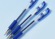 Набор гелевых ручек Deli "Goglide", 3 штуки, 0,7 мм, синие, пакет с европодвесом