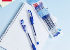 Набор гелевых ручек Deli "Goglide", 3 штуки, 0,7 мм, синие, пакет с европодвесом