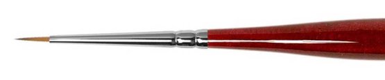 DК13R Roubloff Кисть колонок круглая нестандартная ручка бордо № 10/0