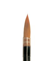 QD15 Roubloff Кисть Колонок-микс, обойма в плёнке, круглая короткая матовая № 4
