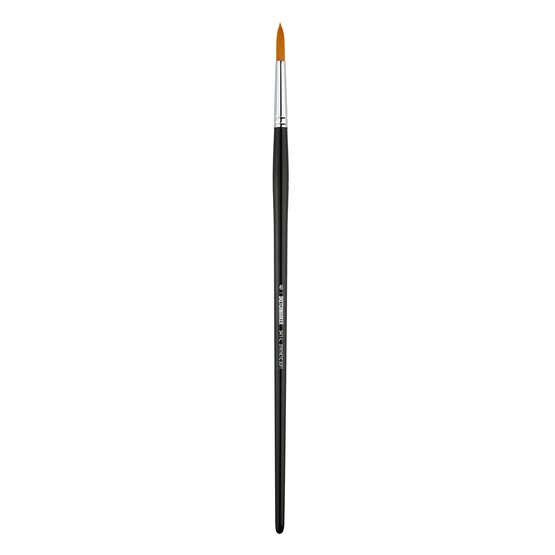 Кисть для акрила Sketchmarker 341 синтетика мягкая круглая ручка длинная №6