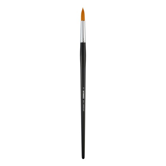 Кисть для акрила Sketchmarker 341 синтетика мягкая круглая ручка длинная №9