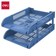 Горизонтальный лоток Deli предназначен для удобного размещения документов и папок. Две секции позволяют разделять бумаги по категориям или задачам. Прочный пластиковый корпус рассчитан на ежедневное использование.