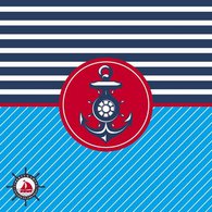 Бумага для скрапбукинга "Морская тема №№", 5 листов 15х15 см