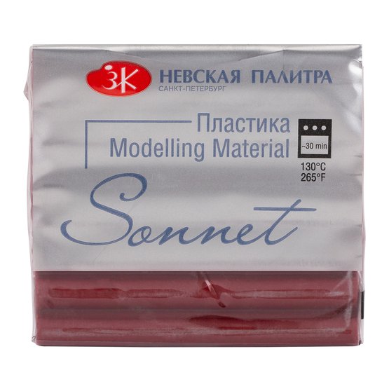 Цвет: вишневый. Полимерная глина (пластика) ТМ "Sonnet" подходит для лепки бижутерии, фигурок, миниатюр и прочего. Становится пластичной и податливой после активного разминания. Запекать в духовом шкафу при температуре 130°С 10-30 минут (в зависимости от толщины изделия). Окрашивается художественно…