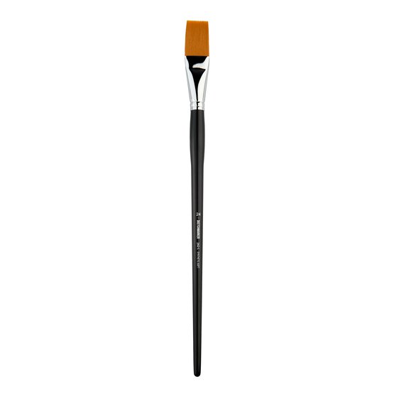 Кисть для акрила Sketchmarker 342 синтетика мягкая плоская ручка длинная №24