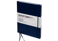 Блокнот Leuchtturm1917 Master A4+ (22.5x31.5см.), 100г/м2 - 235 стр. в клетку, твердая обложка, цвет: синий неви