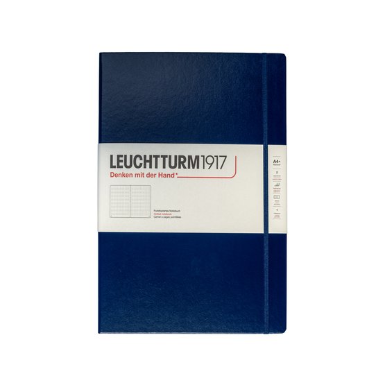 Блокнот Leuchtturm1917 Master A4+ (22.5x31.5см.), 100г/м2 - 235 стр. в точку, твердая обложка, цвет: синий неви