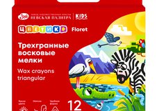 Набор восковых мелков "Цветик" создан специально для детей. Мелки отличаются яркостью, легко наносятся на бумагу, картон. Эргономичный трехгранный корпус удобно ложится в детскую руку, обеспечивая комфортное использование.
Для детей старше 3-х лет. Набор включает 12 цветов.