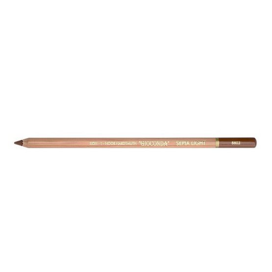 Сепия Gioconda "KOH-I-NOOR" 8803 коричневая светлая, карандаш, L=175 мм, D=7,5 мм, 12 шт/уп