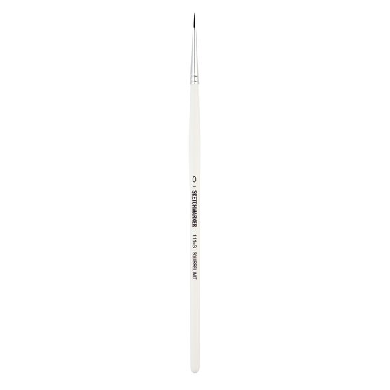 Кисть для акварели Sketchmarker 111 белка имитация круглая ручка короткая №0