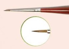DK1-02, 0RN Roubloff  Кисть колонок круглая бордовая ручка нест. №2