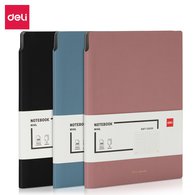 Бизнес-блокнот Deli, A5 210*143 мм, 112 листов, 80 г/м2, мягкая обложка, в линейку, черный