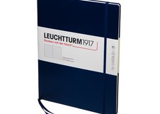 Блокнот Leuchtturm1917 Master Slim A4+ (22.5x31.5см.), 100г/м2 - 123 стр. в точку, твердая обложка, цвет: синий неви