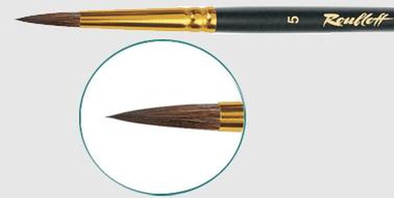 1115 Roubloff Кисть колонок круглая короткая матовая ручка № 1,5