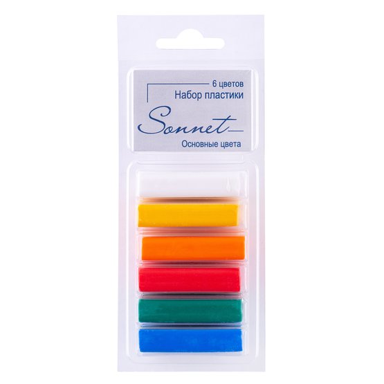 Набор пластики "Sonnet" "Основные цвета", 6 цветов, 120 г