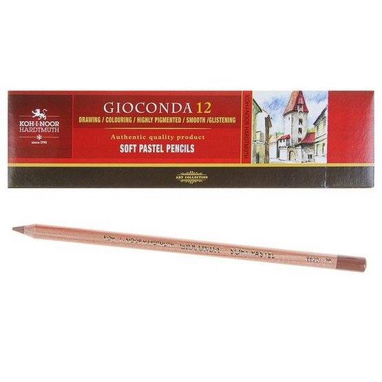 Карандаш пастельный художественный Gioconda "KOH-I-NOOR" 8820/214, 12шт/уп, капут мортуум тёмный