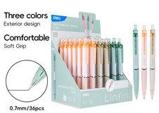Механический карандаш Deli с пластиковым корпусом сочетает лёгкость и удобство использования. Грифель 0,7 мм подходит для письма и черчения. Выпускается в нескольких цветах корпуса ассорти.