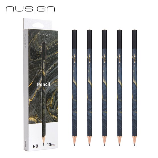 Карандаш чернографитный NuSign, HB, 10шт, коробка