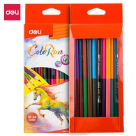 Набор двусторонних карандашей Deli ColoRun включает 24 ярких цвета для рисования и раскрашивания. Карандаши изготовлены из древесины липы и легко затачиваются. Компактная упаковка удобна для хранения и переноски.