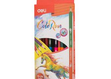Набор двусторонних карандашей Deli ColoRun включает 24 ярких цвета для рисования и раскрашивания. Карандаши изготовлены из древесины липы и легко затачиваются. Компактная упаковка удобна для хранения и переноски.