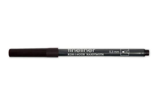 Линер Fineliner "KOH-I-NOOR" 7021 0,3 мм, 12 шт/уп, коричневый