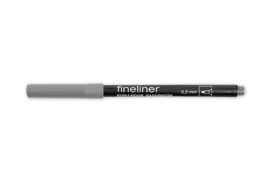 Линер Fineliner "KOH-I-NOOR" 7021 0,3 мм, 12 шт/уп, серый