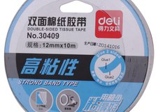 Прозрачная двусторонняя лента Deli подходит для крепления бумаги, декора и легких предметов. Толщина 90 мкм обеспечивает надежную фиксацию. Лента легко наносится и практически незаметна после приклеивания.