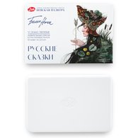  Набор акварели «Русские сказки» — это 12 оттенков созданных для передачи тончайших цветовых нюансов русской природы и декоративного искусства – от изразцовых узоров до орнаментов вышивки. Цветовая гамма набора вдохновлена живописными полотнами Васнецова, Билибина, Врубеля и народными ремеслами. 

…